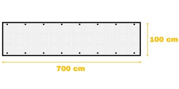 ЗАЩИТНЫЙ КОВрик ДЛЯ БАЛКОНА ТЕРРАСЫ УФ 95% ПОЛОСКА СЕТКА ДЛЯ БАЛКОНА 100 x 700