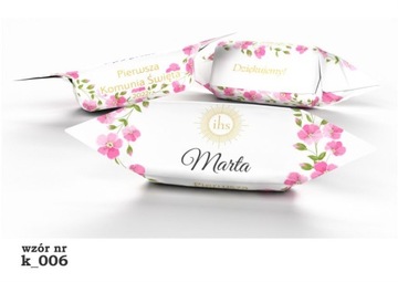 Krówki mleczne PERSONALIZOWANE na KOMUNIE 1 kg Alestudio4All