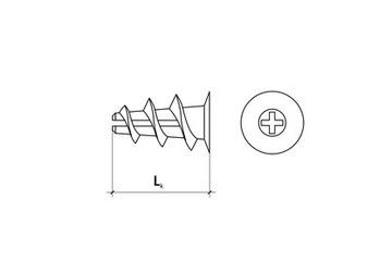 ШПИЛЬКА ДЛЯ РЕГИСТРАЦИИ ГИПСОВЫХ ПЛИТ DRIVA 200шт DRN-23 KLIMAS
