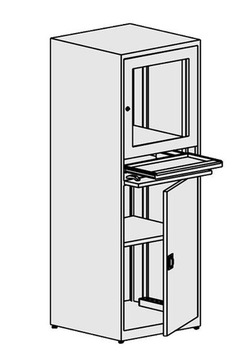 Защитный шкаф для промышленного ПК с ключевым замком