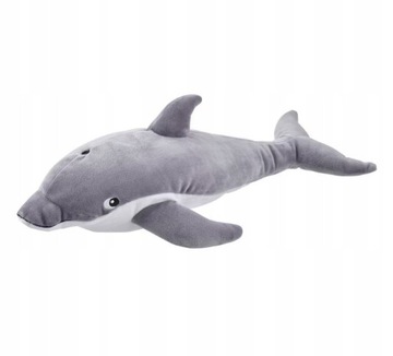 PLUSZAK MASKOTKA DELFIN IKEA BLAVINGAD IKEA 50cm szary