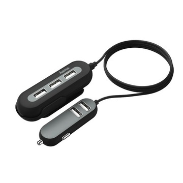 Разветвитель Hama, 5xUSB, 10А, зарядное устройство