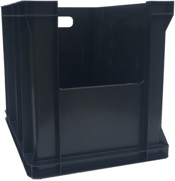 POJEMNIK Z OKNEM INSPEKCYJNYM 400x300x270 CZARNY