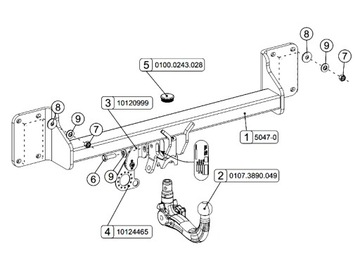 ODEPÍNACÍ SVISLÉ ZAŘÍZENÍ(HÁK) TÁŽNÝ ORIS BMW X5 F15 2013-2018 + MODUL 13PIN