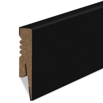100x16 мм ПЛАНКА НАПОЛЬНАЯ МДФ ЧЕРНАЯ, ДЕКОРАТИВНАЯ, ЦОКОЛЬ, радиус R2