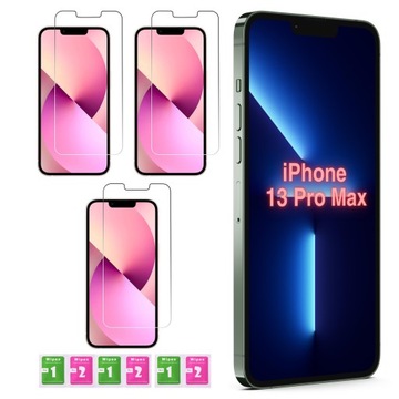 3x Szkło Hartowane 9H Szybka do iPhone 13 Pro Max