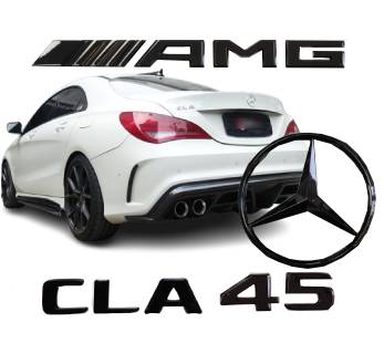 Mercedes Emblematy CLA45 Czarny błysk AMG