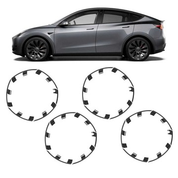 24X ЗАЩИТА КОЛЕСНОГО ОБОДА НАШИВКА КОЛЕСНОГО КОЛПАКА ДЛЯ МОДЕЛИ TESLA Y PERFORMAN