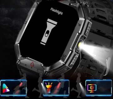 МУЖСКИЕ СМАРТ-ЧАСЫ С BLUETOOTH 107 СПОРТИВНЫХ РЕЖИМОВ АЛЬТИМЕТР ЧЕРНЫЕ 1ATM