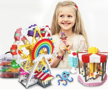 НАБОР БУСИН ЖЕЛЕЗНЫЕ БУСИНЫ САНТА ПОДАРОК ​​МОНТЕССОРИ РОЖДЕСТВО