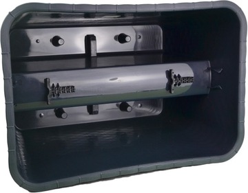 Балконный цветочный горшок на поручень Антрацит 39