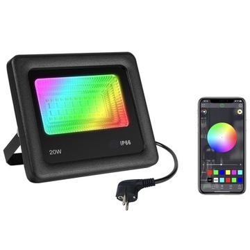 Smart APP RGB LAMPA NAŚWIETLACZ LED 20W ILUMINACJA