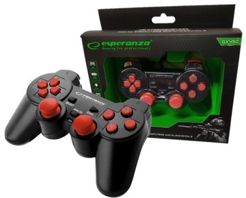 GAMEPAD PAD KONTROLER DO PS3 PC GIER 2 x WIBRACJA USB ANALOG ESPERANZA