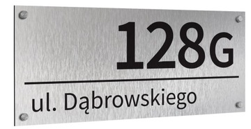 Numer domu tabliczka adresowa 45x20 z dystansami
