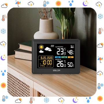 БЕСПРОВОДНАЯ ПОГОДНАЯ СТАНЦИЯ ГИГРОМЕТР НАРУЖНЫЙ ТЕРМОМЕТР ДАТЧИК ПОГОДЫ