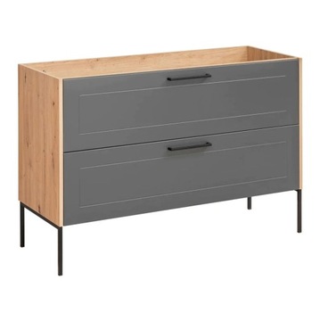 Szafka pod Umywalkę 120 cm MADERA Szara Stojąca