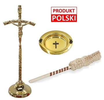 Komplet kolędowy Krzyż, Podstawek na wodę i Kropiło W13
