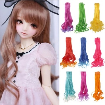 25cm*100cm Doll Curly Hairs BJD Wigs for 1/3 1/4