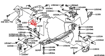 NISSAN ALMERA N15 SUNNY SILENTBLOK ULOŽENÍ MOTORU