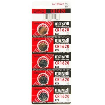 Bateria guzikowa 1620 litowa Maxell 3V x5 - bliste