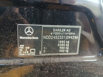 KAPOTA MERCEDES B TŘÍDA W245 FACELIFT ČERNÁ 696 ORIGINÁLNÍ BEZ POŠKOZENÁ