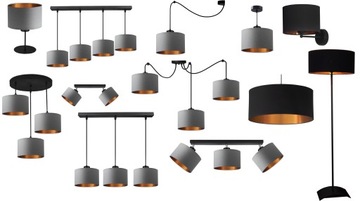 LAMPA PLAFON SUFITOWY PB-3C/M LED, LOFT E27 ABAŻUR