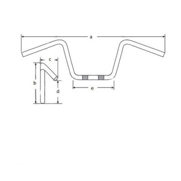 РУЛЬ МОТОРА. ДИАМЕТР 25,4 ММ СТАЛЬ ХРОМ