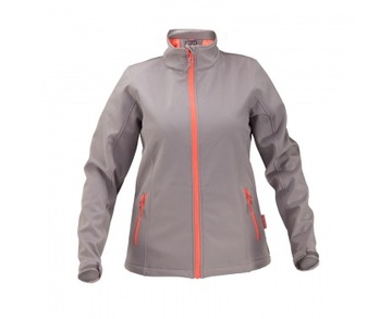 KURTKA SOFTSHELL DAMSKA SZARO-POMARAŃCZOWA