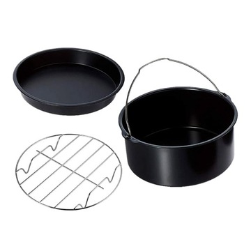3x Akcesoria do frytkownicy ze stali nierdzewnej Pizza