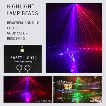 9-глазый лазерный сценический светильник DMX512