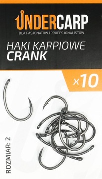 UNDERCARP Teflonowe haki karpiowe CRANK r. 2