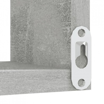 vidaXL Полка настенная угловая Бетонно-серая, 40x40x50 см, плита