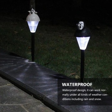 Halloweenowa lampa podłogowa zasilana energią