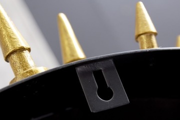 Настенное зеркало Abstract 68см, черное с золотом 41766