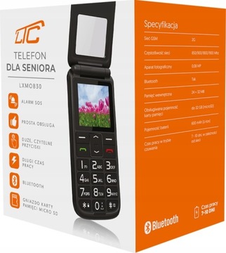 ТЕЛЕФОН LTC ДЛЯ ПОЖИЛЫХ ГРОМКИХ КНОПОК SOS С БОЛЬШИМИ КЛАВИШАМИ С ФЛИПОМ USB-C