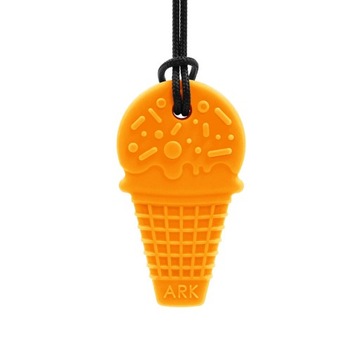 ARK LODY GRYZAK LOGOPEDYCZNY TWARDY KOLOR POMARAŃCZOWY - NASZYJNIK