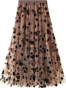 ЖЕНСКАЯ ДЛИННАЯ ЮБКА В СЕТКУ СО СКЛИСАМИ