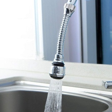 АЭРЛЯТОР ДЛЯ КУХОННОГО ОБОРУДОВАНИЯ, УДЛИНИТЕЛЬ КРАНА НА 2 ФУНКЦИИ, хром