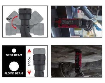 Светодиодная лампа для мастерской ZOOM угловая 1000 Люм 2500 мАч FLEX OK-03.3024