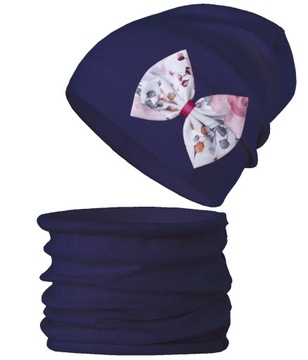 Komplet CZAPKA + TUBA komin beanie PRĄŻEK r. 50-52