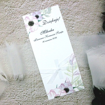 pera KOMUNIA | PODZIĘKOWANIA ETYKIETY NA MERCI UPOMINKI DLA GOŚCI