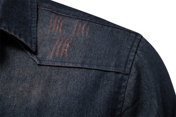 JEANSOWA KOSZULA MĘSKA JEANS SMIM FIT GRANATOWY