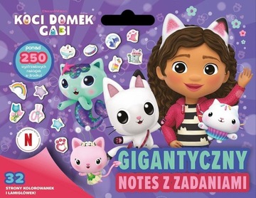 Gigantyczny notes z zadaniami. Koci Domek Gabi Opracowanie zbiorowe Trefl B