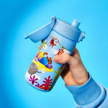 ЛЕГКАЯ СТАЛЬНАЯ БУТЫЛКА ДЛЯ ВОДЫ НЕРЖАВЕЮЩАЯ СТАЛЬ ANIMALS MONKEY ION8 0,4 л