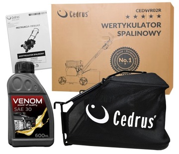 МОЩНЫЙ БЕНЗИНОВЫЙ ГАЗОВЫЙ Скарификатор POWER 8 HP CEDRUS WR02 НАБОР КОРЗИН 40 СМ XXXXXXL