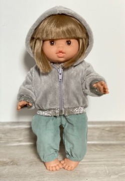 Kurtka dla lalki Paola Reina, Minikane 34cm, szara