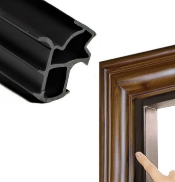 USZCZELKA OŚCIEŻNICY STALOWEJ DO DRZWI ZEWNĘTRZNYCH WIKĘD 1MB CZARNA