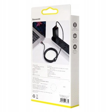 КАБЕЛЬ BASEUS USB-C TYPE C, 100 Вт, БЫСТРАЯ ЗАРЯДКА 3,0, 2 М