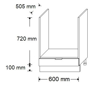 ШКАФ ДЛЯ ВСТРАИВАЕМОЙ ДУХОВКИ, 60СМ, БЕЛЫЙ МАТОВЫЙ