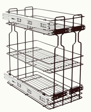 KOSZ CARGO TRZYPOZIOMOWY 300mm CICHY DOMYK